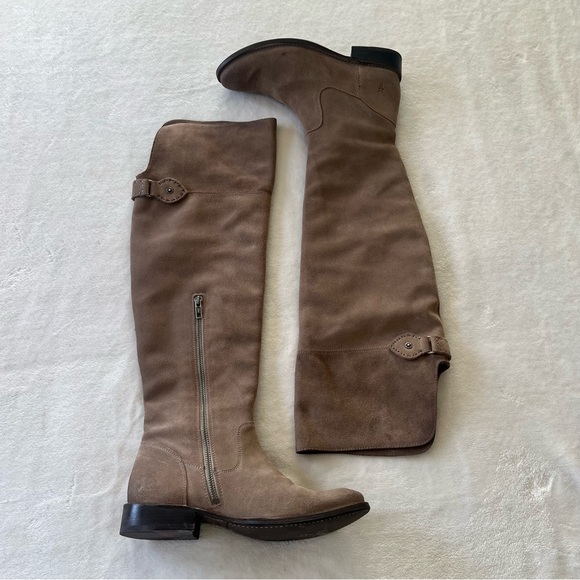 Frye Shirley Over The Knee Riding Boots in Ash Size 8 - Picture 5 of 14